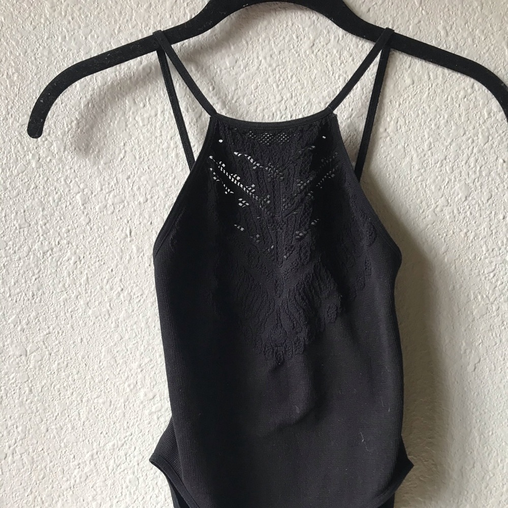 NEVER WORN - Free People Black Bodysuit